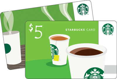 10 Starbucks Gift Card
